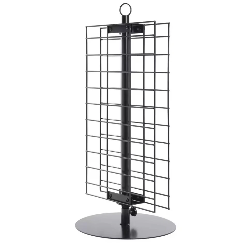 Tabletop Wire Display Racks Two-side Counter Display Stand With Hooks factory
